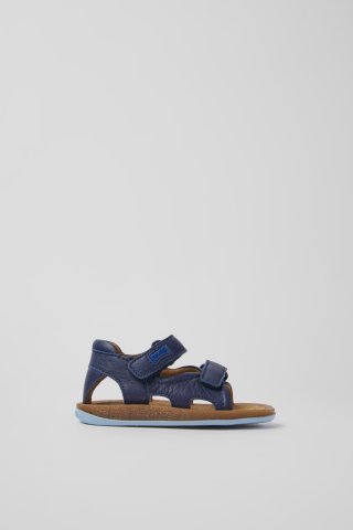 Camper Bicho - Marineblaue Kindersandale aus Leder Camper Bicho - Marineblaue Kindersandale aus Leder