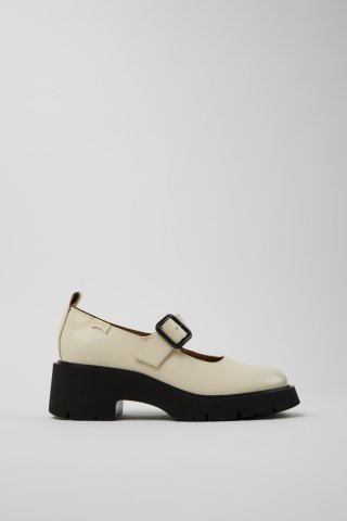 Camper Milah - Weißer Damenschuh aus Leder. Camper Milah - Weißer Damenschuh aus Leder.