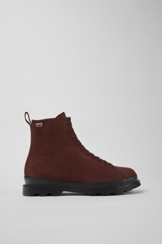 Camper Brutus HYDROSHIELD® - Weinroter, mittelhoher Herrenschnürstiefel