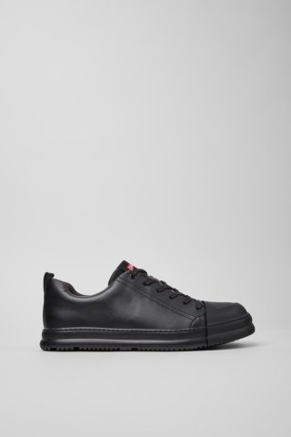 Camper Junction Runner - Schwarzer Herrensneaker aus Leder. Camper Junction Runner - Schwarzer Herrensneaker aus Leder.