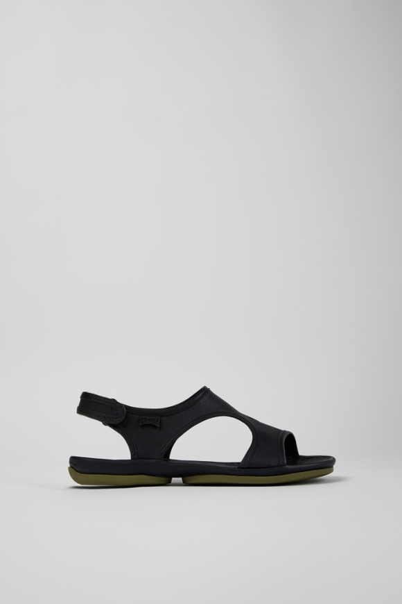 Camper Right - Schwarze Ledersandalen für Damen