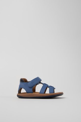 Camper Bicho - Blaue Kindersandale aus Leder. Camper Bicho - Blaue Kindersandale aus Leder.