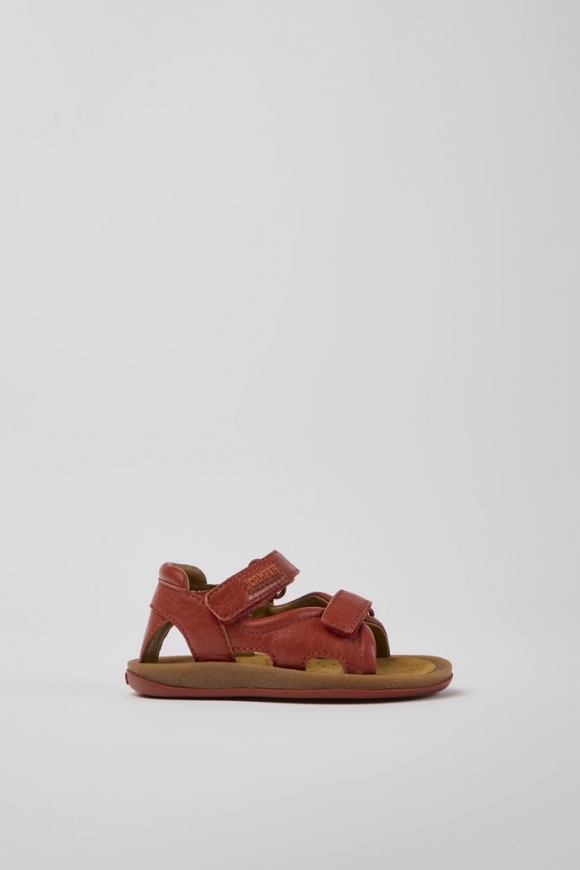 Camper Bicho - Rote Kindersandale aus Leder