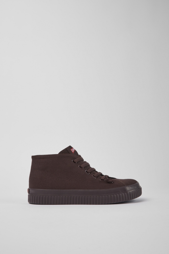 Camper Peu Roda - Weinrote Textilstiefel für Damen.