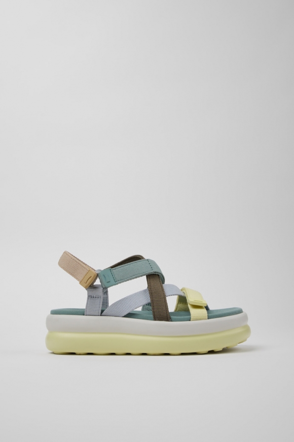 Camper Twins - Mehrfarbige Sandalen aus recyceltem PET für Damen.