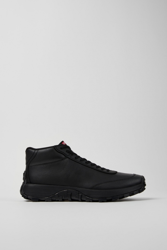Camper Drift Trail - Schwarzer High-Top-Sneaker für Herren aus Leder.