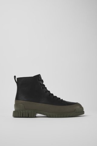 Camper Pix - Schwarz-grüne Herrenstiefelette aus Leder Camper Pix - Schwarz-grüne Herrenstiefelette aus Leder