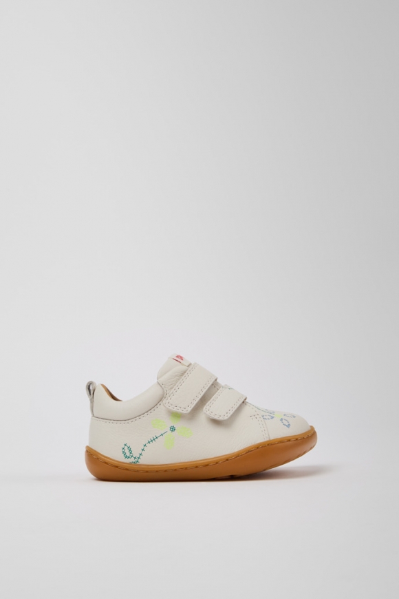 Camper Twins - Weiße Kindersneaker aus Leder.