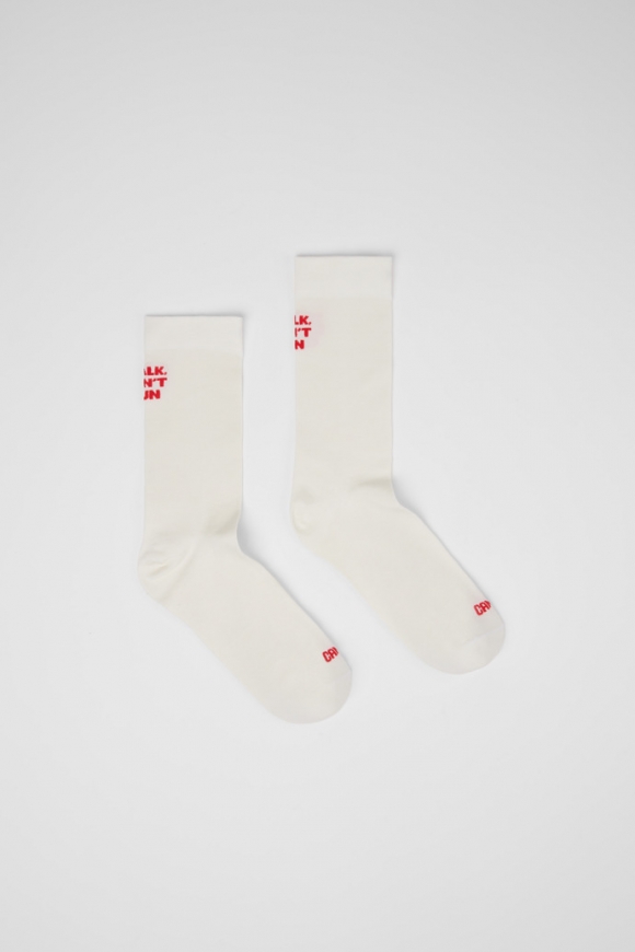 Camper Socks PYRATEX - Weiße mittellange Socken aus Seacell