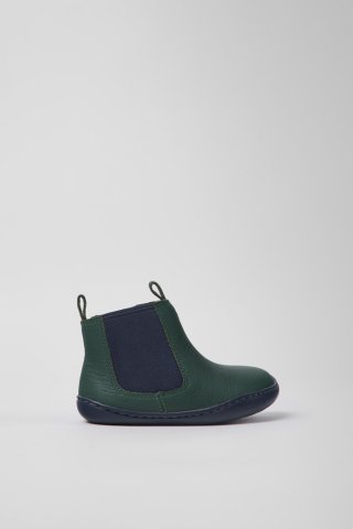 Camper Peu - Grün-blauer Kinderstiefel aus Leder Camper Peu - Grün-blauer Kinderstiefel aus Leder