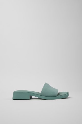 Camper Dana - Grüne Sandalen aus Nubukleder für Damen.