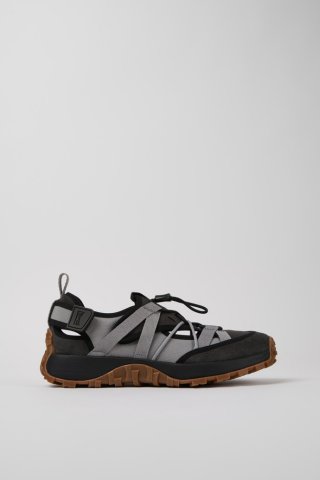 Camper Drift Trail VIBRAM - Grauer Herrensneaker aus recyceltem PET und Nubukleder.