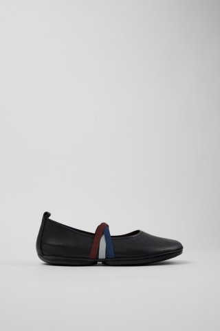 Camper Twins - Schwarzer Ballerina aus Leder für Damen. Camper Twins - Schwarzer Ballerina aus Leder für Damen.