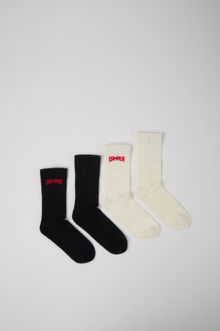 Camper SOX - Weiße und schwarze Socken aus Merinowolle Camper SOX - Weiße und schwarze Socken aus Merinowolle
