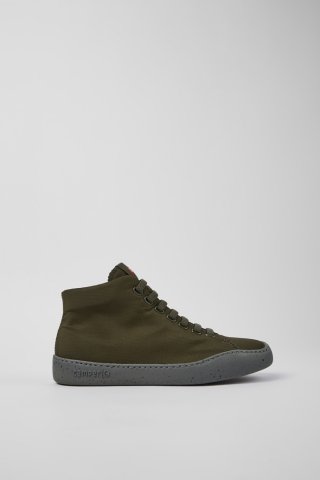 Camper Peu Touring - Grüne Damenstiefelette aus Textil Camper Peu Touring - Grüne Damenstiefelette aus Textil