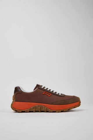 Camper Drift Trail - Brauner Herrensneaker aus Textil und Nubukleder.