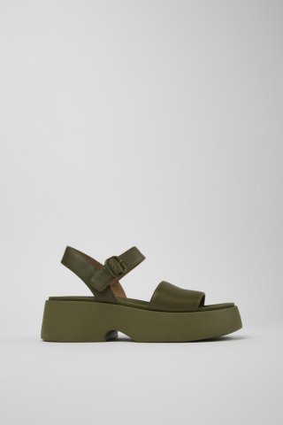 Camper Tasha - Grüne Ledersandalen für Damen Camper Tasha - Grüne Ledersandalen für Damen