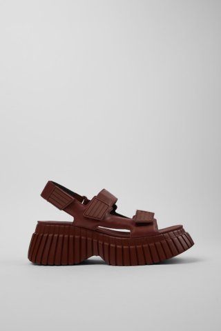 Camper BCN - Rote Leder-Sandalen für Damen.