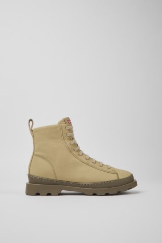 Camper Brutus - Beige Damenstiefelette aus Nubukleder und Textil Camper Brutus - Beige Damenstiefelette aus Nubukleder und Textil