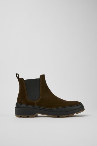 Camper Brutus Trek MICHELIN - Braune Damenstiefelette aus Nubukleder