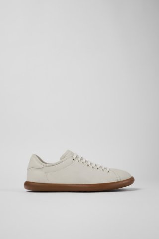 Camper Pelotas Soller - Weißer Damensneaker aus Leder.