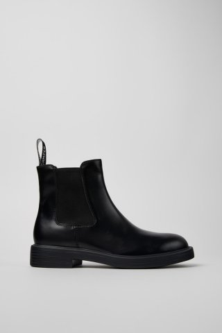 Camper Dean - Schwarze Herrenstiefelette aus Leder. Camper Dean - Schwarze Herrenstiefelette aus Leder.