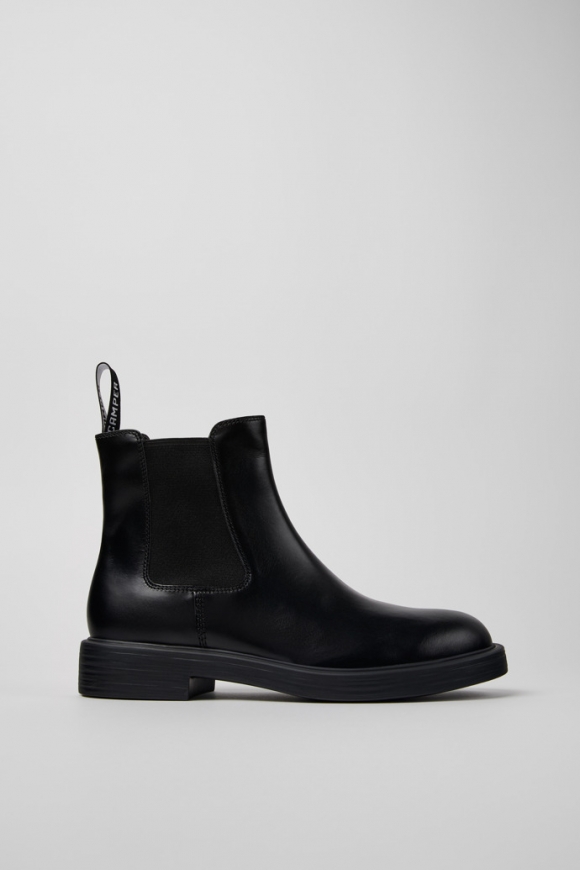 Camper Dean - Schwarze Herrenstiefelette aus Leder.