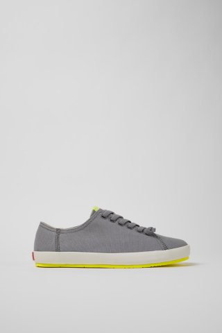 Camper Peu Rambla - Grauer Herrensneaker aus Recyclingbaumwolle.