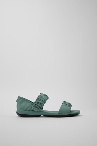 Camper Right - Grüne Sandalen aus recyceltem PET und Leder für Damen. Camper Right - Grüne Sandalen aus recyceltem PET und Leder für Damen.