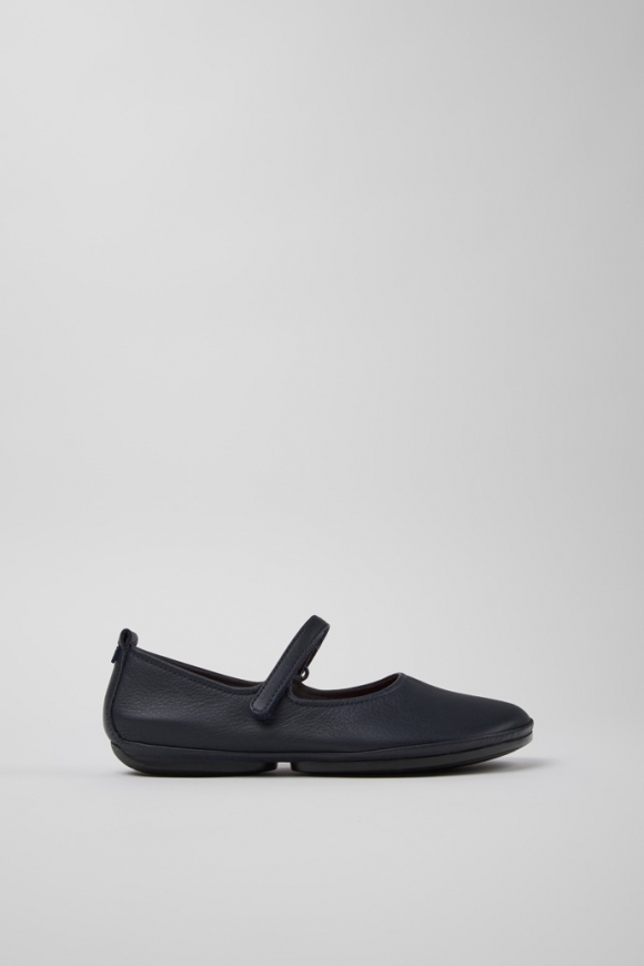 Camper Right - Blaue Leder-Damenschuhe.