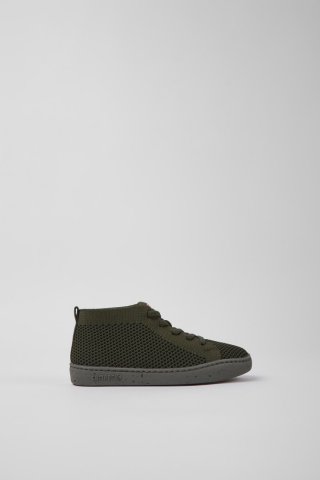 Camper Peu Touring - Grüne Kinderstiefelette aus Textil Camper Peu Touring - Grüne Kinderstiefelette aus Textil