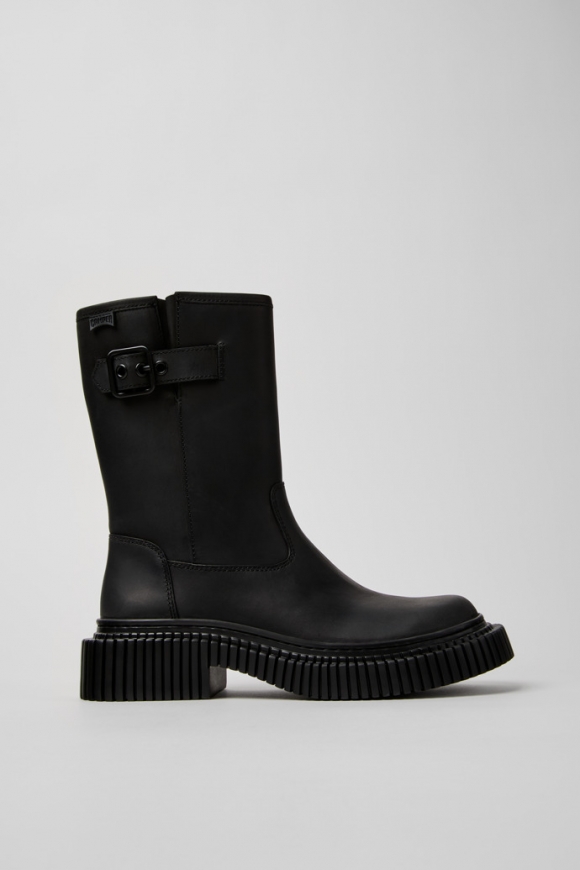 Camper Pix Berlin - Schwarze Stiefeletten aus Nubukleder für Damen.