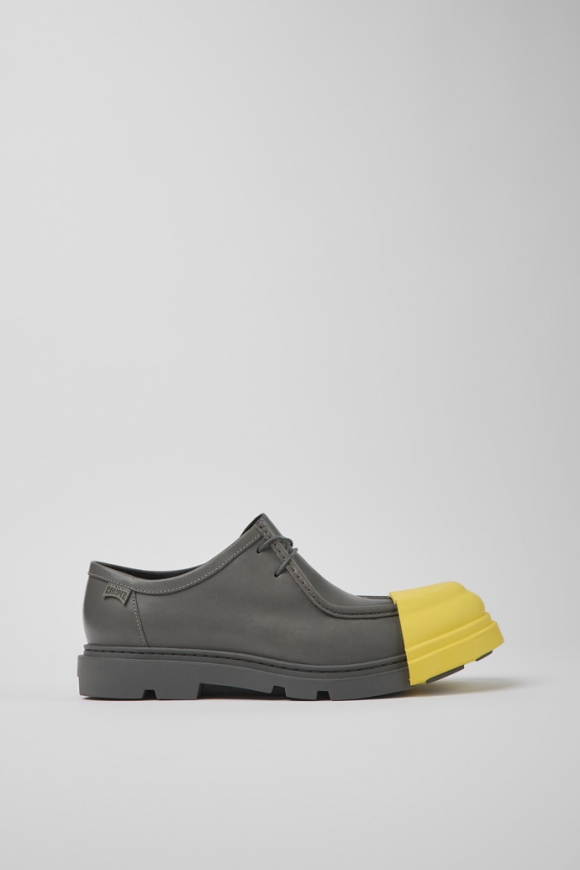 Camper Junction - Grauer Herrenschuh aus verantwortungsvollem Leder
