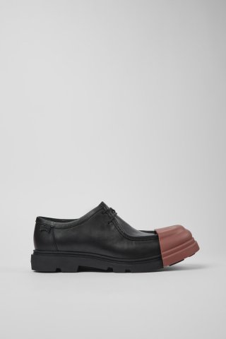 Camper Junction - Schwarzer Wallabee-Herrenschuh aus Leder Camper Junction - Schwarzer Wallabee-Herrenschuh aus Leder