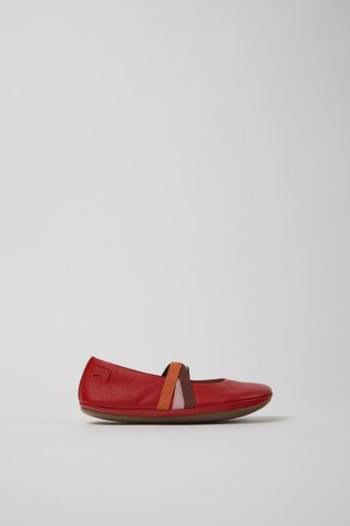 Camper Twins - Roter Kinderballerina aus Leder Camper Twins - Roter Kinderballerina aus Leder