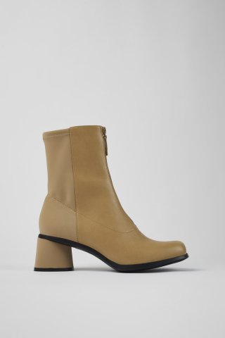 Camper Kiara - Beiger Damenstiefel aus Leder und Recycling-PET Camper Kiara - Beiger Damenstiefel aus Leder und Recycling-PET