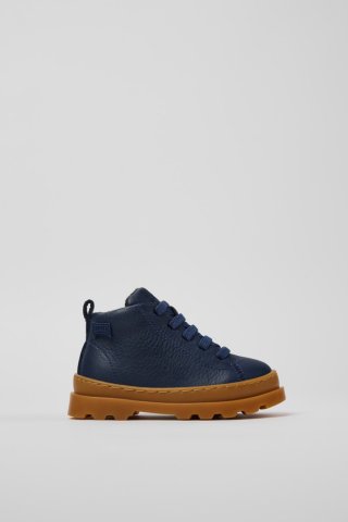 Camper Brutus - Blaue Kinderstiefelette aus Leder. Camper Brutus - Blaue Kinderstiefelette aus Leder.