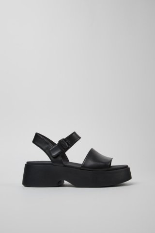 Camper Tasha - Schwarze Ledersandale für Damen. Camper Tasha - Schwarze Ledersandale für Damen.
