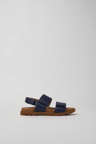 Camper Brutus Sandal - Blaue Ledersandalen mit Doppelriemen Camper Brutus Sandal - Blaue Ledersandalen mit Doppelriemen