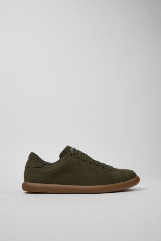Camper Pelotas Soller - Grüner Herrensneaker aus Nubukleder.