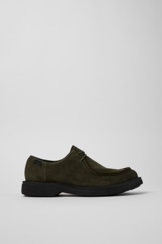 Camper Norman - Grüner Herrenschuh aus Veloursleder. Camper Norman - Grüner Herrenschuh aus Veloursleder.