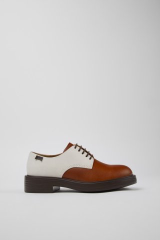 Camper Twins - Mehrfarbige Damenschuhe aus Leder und Nubukleder.