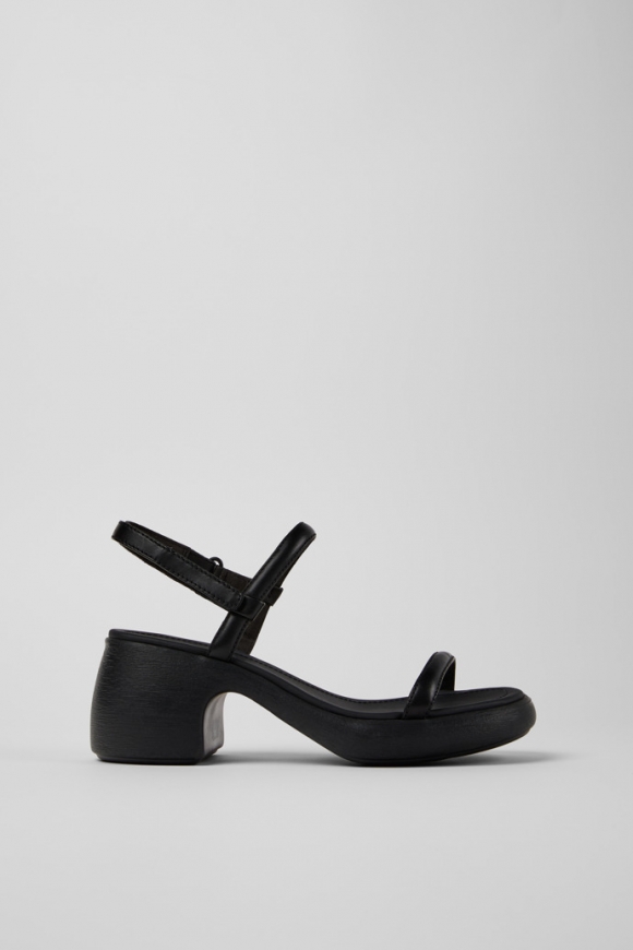 Camper Thelma - Schwarze Ledersandale für Damen.