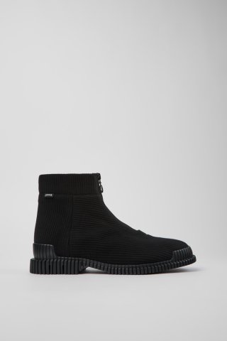 Camper Pix - Schwarzer Mittelstiefel aus Textil für Herren. Camper Pix - Schwarzer Mittelstiefel aus Textil für Herren.