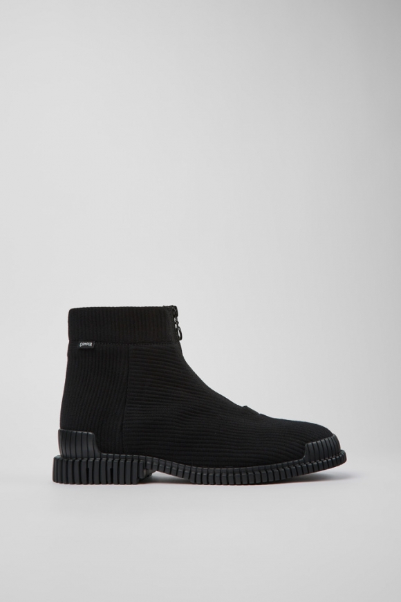 Camper Pix - Schwarzer Mittelstiefel aus Textil für Herren.