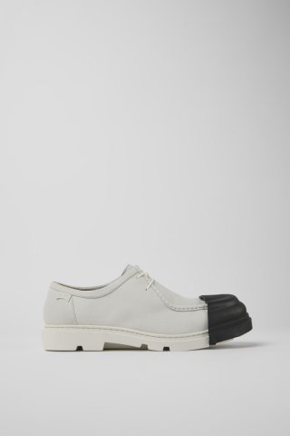 Camper Junction - Weißer Herrenschuh aus ungefärbtem Leder Camper Junction - Weißer Herrenschuh aus ungefärbtem Leder