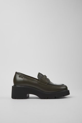 Camper Milah - Grüner Damenloafer aus Leder Camper Milah - Grüner Damenloafer aus Leder