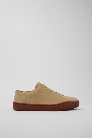 Camper Peu Terreno - Beiger Herrenschuh aus Nubukleder. Camper Peu Terreno - Beiger Herrenschuh aus Nubukleder.