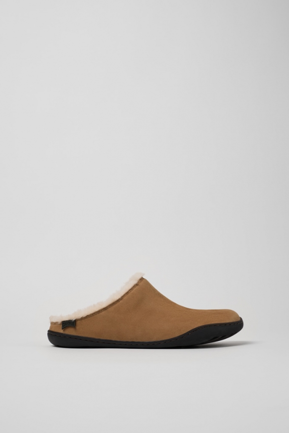 Camper Peu - Braune Damenclogs aus Nubukleder