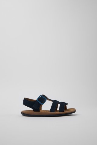 Camper Bicho - Blaue Kindersandale aus Nubukleder. Camper Bicho - Blaue Kindersandale aus Nubukleder.
